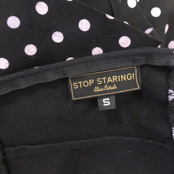 RARE! Stop Staring! Pinup polka dot romper playsuit 40s 50s style small - Picture 4 of 4